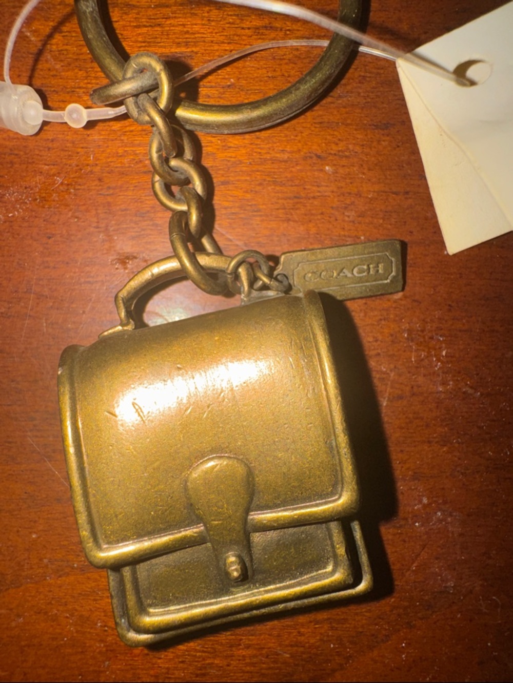 Coach Vintage Brass Station Bag Key Fob NWT - Picture 2 of 5
